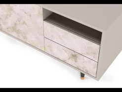 Móvel De Tv* Mueble de TV - 125х56х41 cm - T7 - Dirty Roses, Areia Bege