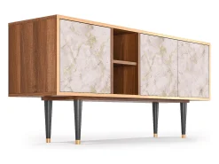 Móvel De Tv* Mueble de TV - 150х69х41 cm - T5 - Dirty Roses, Nogueira Castanho