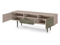 Móvel De Tv| Mueble de TV - 170х59х41 cm - T6 - Egypt Triangles, Latte Bege