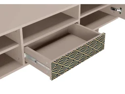 Móvel De Tv| Mueble de TV - 170х59х41 cm - T6 - Egypt Triangles, Latte Bege