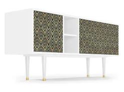 Sale Mueble de TV - 150х69х41 cm - T5 - Egypt Triangles, Branco Bege