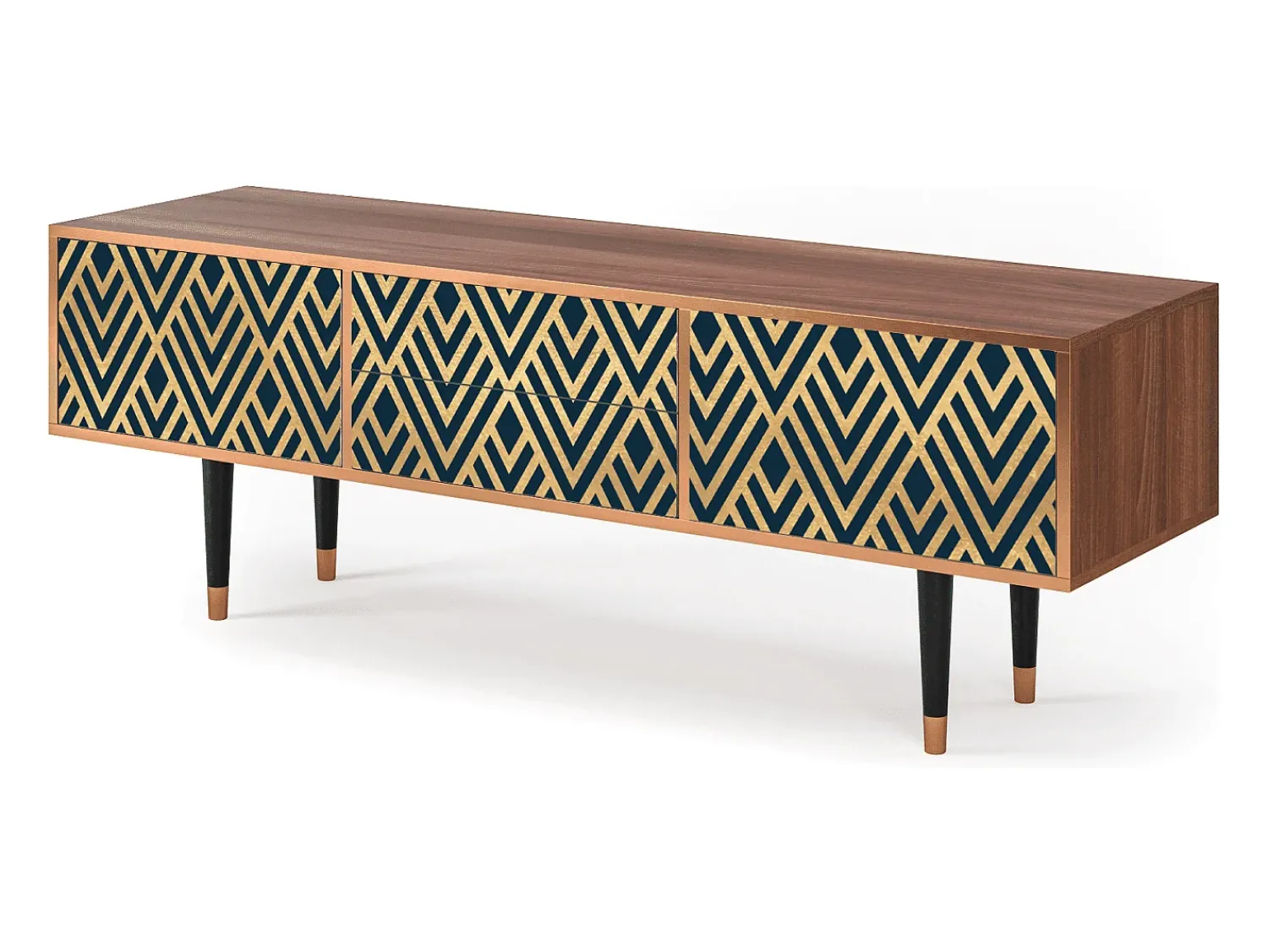 Mueble de TV - 170х59х48 cm - T4 - Egypt Triangles, Nogueira^ Móvel De Tv