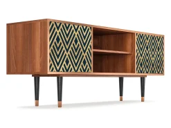 Móvel De Tv* Mueble de TV - 170х69х48 cm - T2 - Egypt Triangles, Nogueira Castanho
