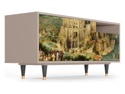 Mueble de TV - 125х56х41 cm - T7 - Elder The Tower, Latte^ Móvel De Tv