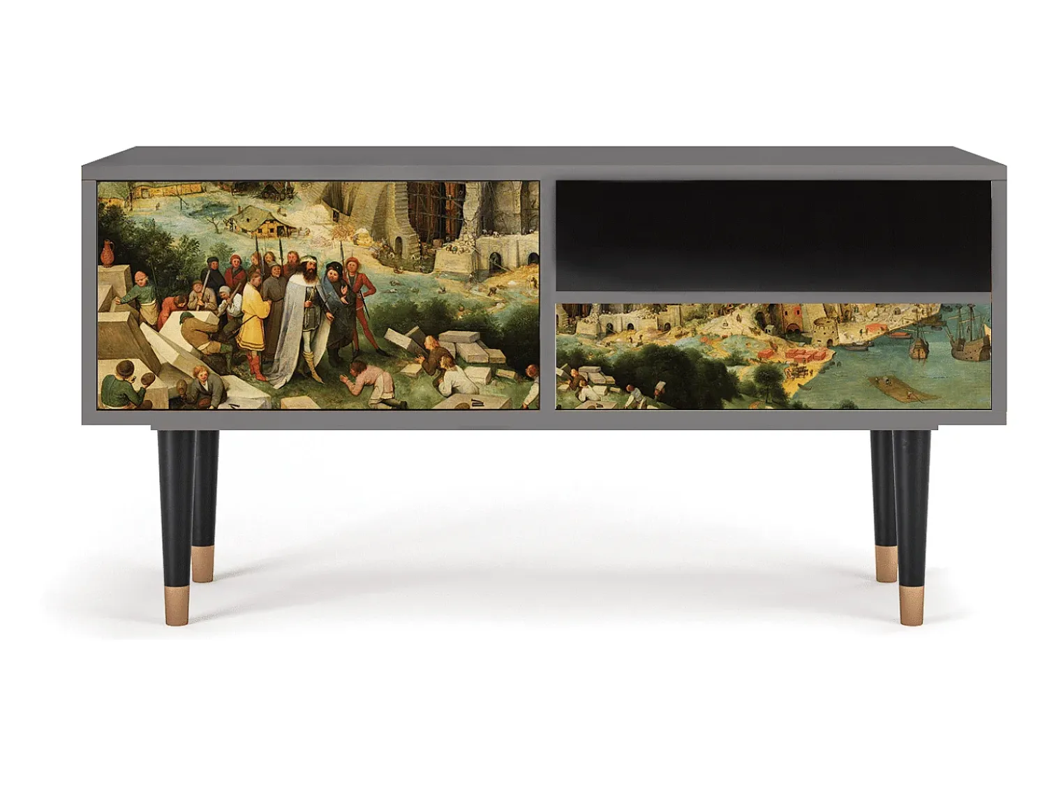 Móvel De Tv| Mueble de TV - 115х59х48 cm - T3 - Elder The Tower, Areia Bege