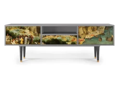 Móvel De Tv* Mueble de TV - 170х59х41 cm - T6 - Elder The Tower, Cinza Cinzento