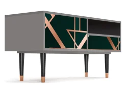 Móvel De Tv| Mueble de TV - 115х59х48 cm - T3 - Emerald Gatsby, Cinza Cinzento