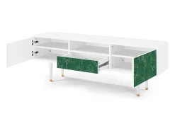 Mueble de TV - 170х59х41 cm - T6 - Emerald Forest, Branco^ Móvel De Tv
