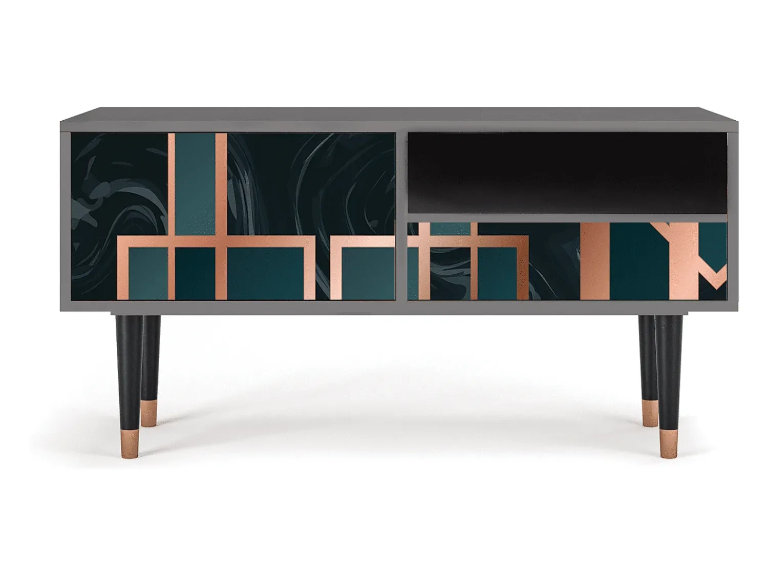 Móvel De Tv* Mueble de TV - 115х59х48 cm - T3 - Emerald Metro, Areia Bege
