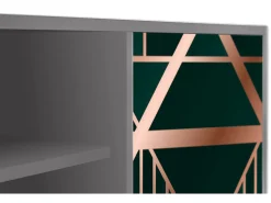 Móvel De Tv* Mueble de TV - 170х69х48 cm - T2 - Emerald Gatsby, Cinza Cinzento