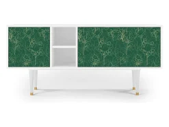 Mueble de TV - 150х69х41 cm - T5 - Emerald Forest, Branco Bege