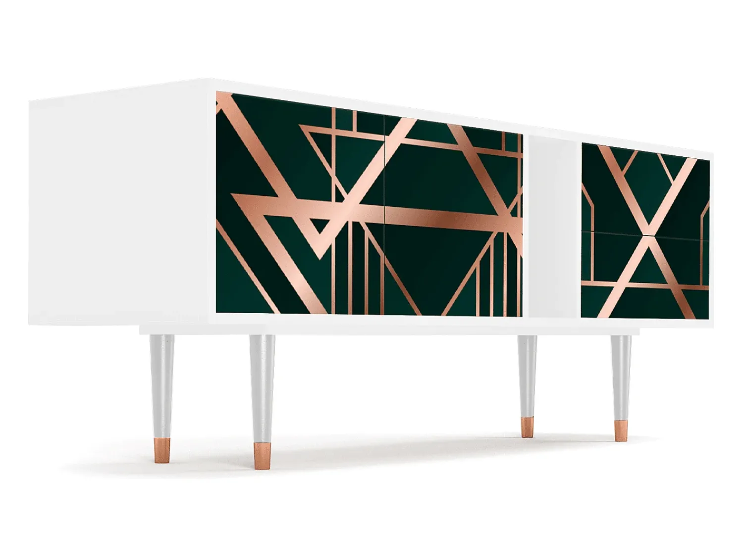 Móvel De Tv| Mueble de TV - 170х69х48 cm - T1 - Emerald Gatsby, Branco Bege