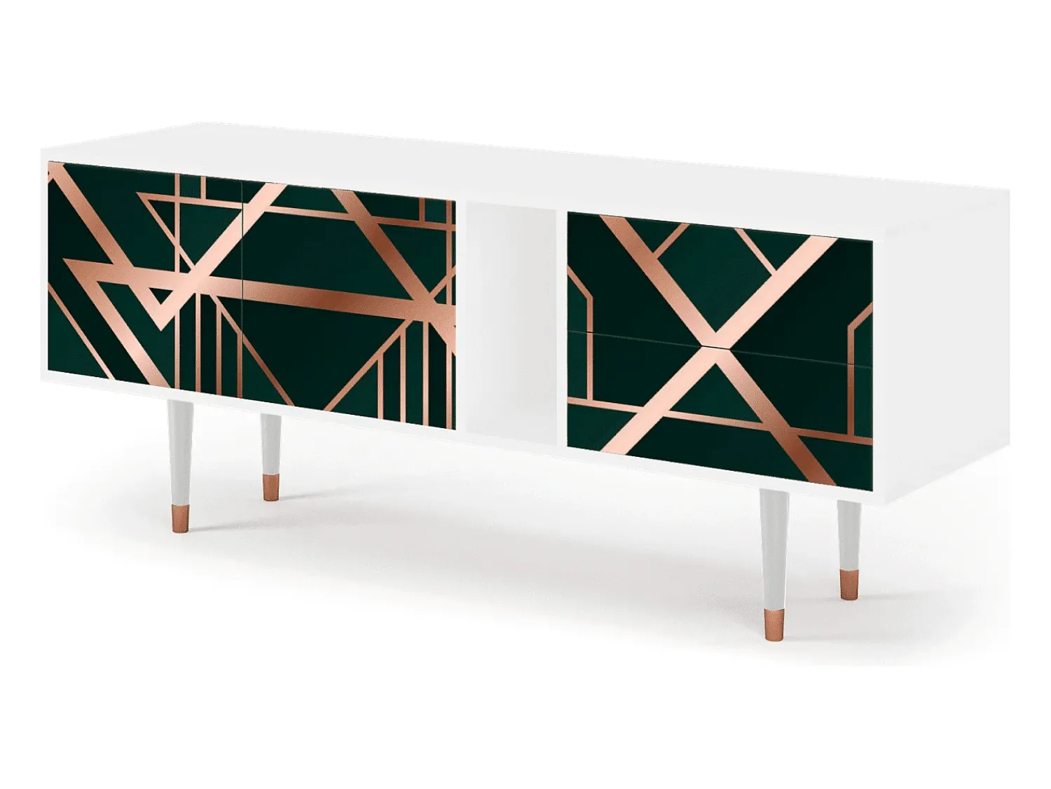 Móvel De Tv| Mueble de TV - 170х69х48 cm - T1 - Emerald Gatsby, Branco Bege