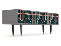 Móvel De Tv* Mueble de TV - 170х59х48 cm - T4 - Emerald Metro, Cinza Cinzento