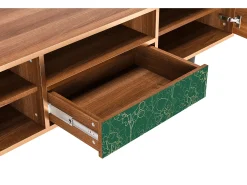 Móvel De Tv* Mueble de TV - 170х59х41 cm - T6 - Emerald Forest, Nogueira Castanho