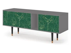 Móvel De Tv* Mueble de TV - 170х69х48 cm - T1 - Emerald Forest, Cinza Cinzento