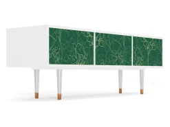 Móvel De Tv* Mueble de TV - 170х59х48 cm - T4 - Emerald Forest, Branco Bege