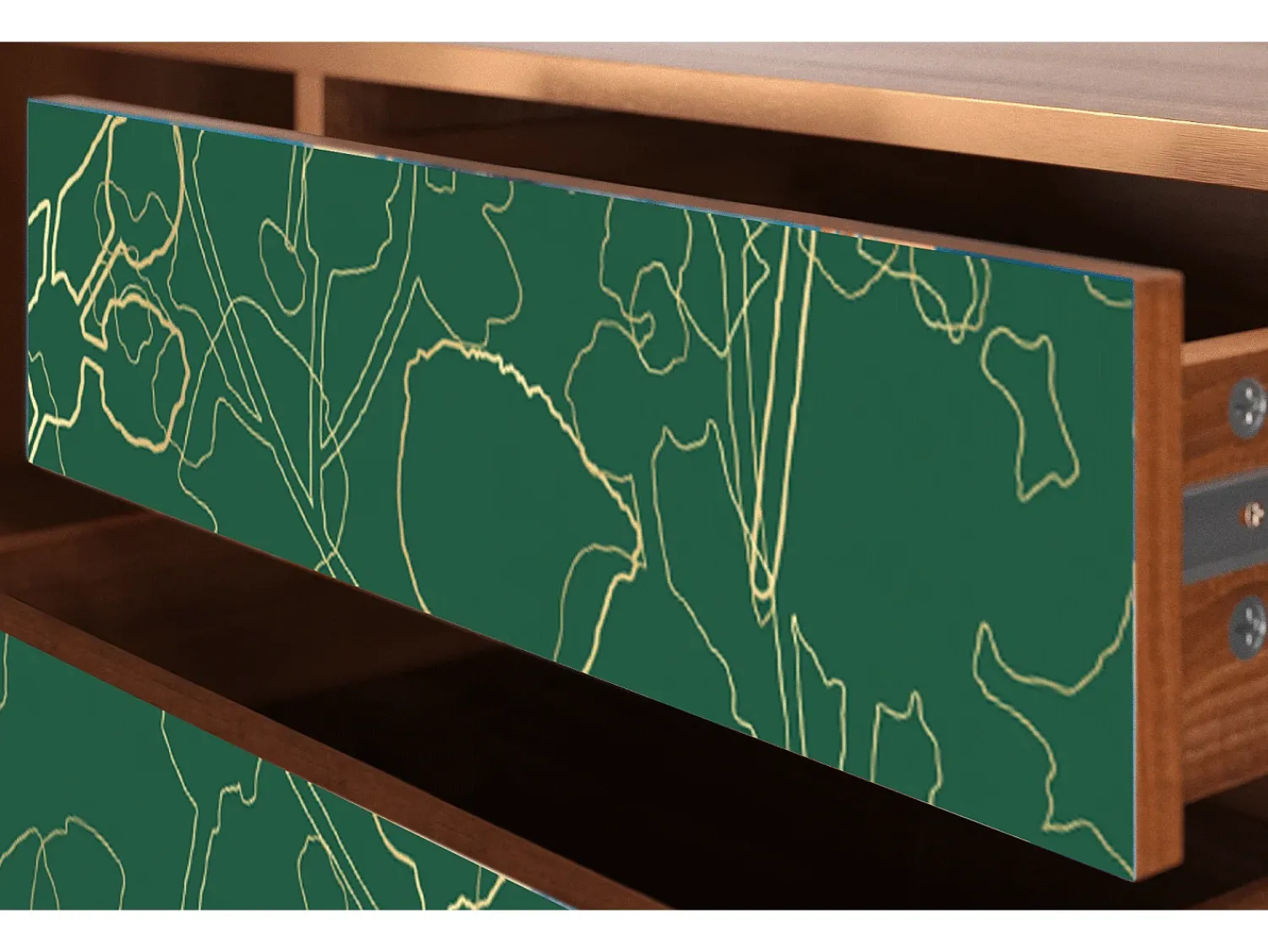 Mueble de TV - 170х59х48 cm - T4 - Emerald Forest, Nogueira^ Móvel De Tv