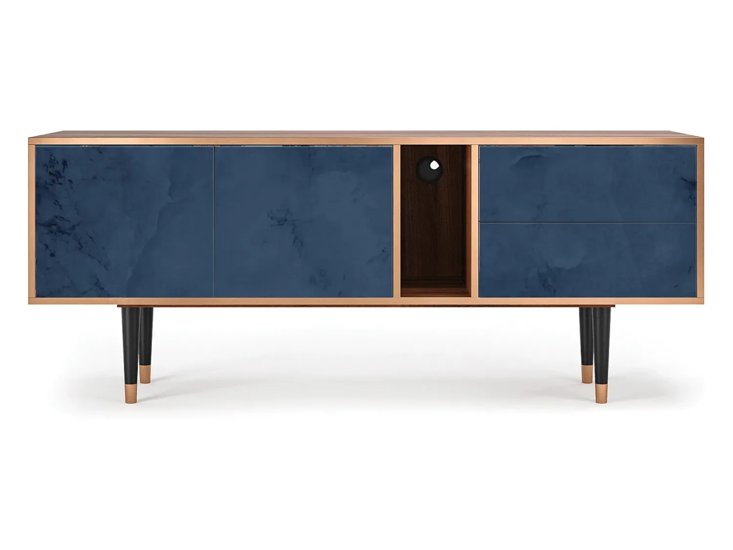 Móvel De Tv| Mueble de TV - 170х69х48 cm - T1 - Endless Galaxi, Nogueira Castanho