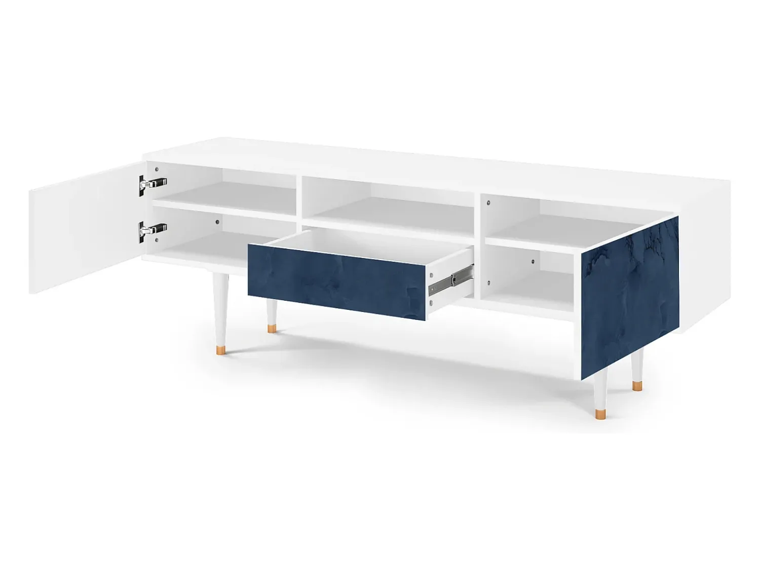 Móvel De Tv| Mueble de TV - 170х59х41 cm - T6 - Endless Galaxi, Branco Bege
