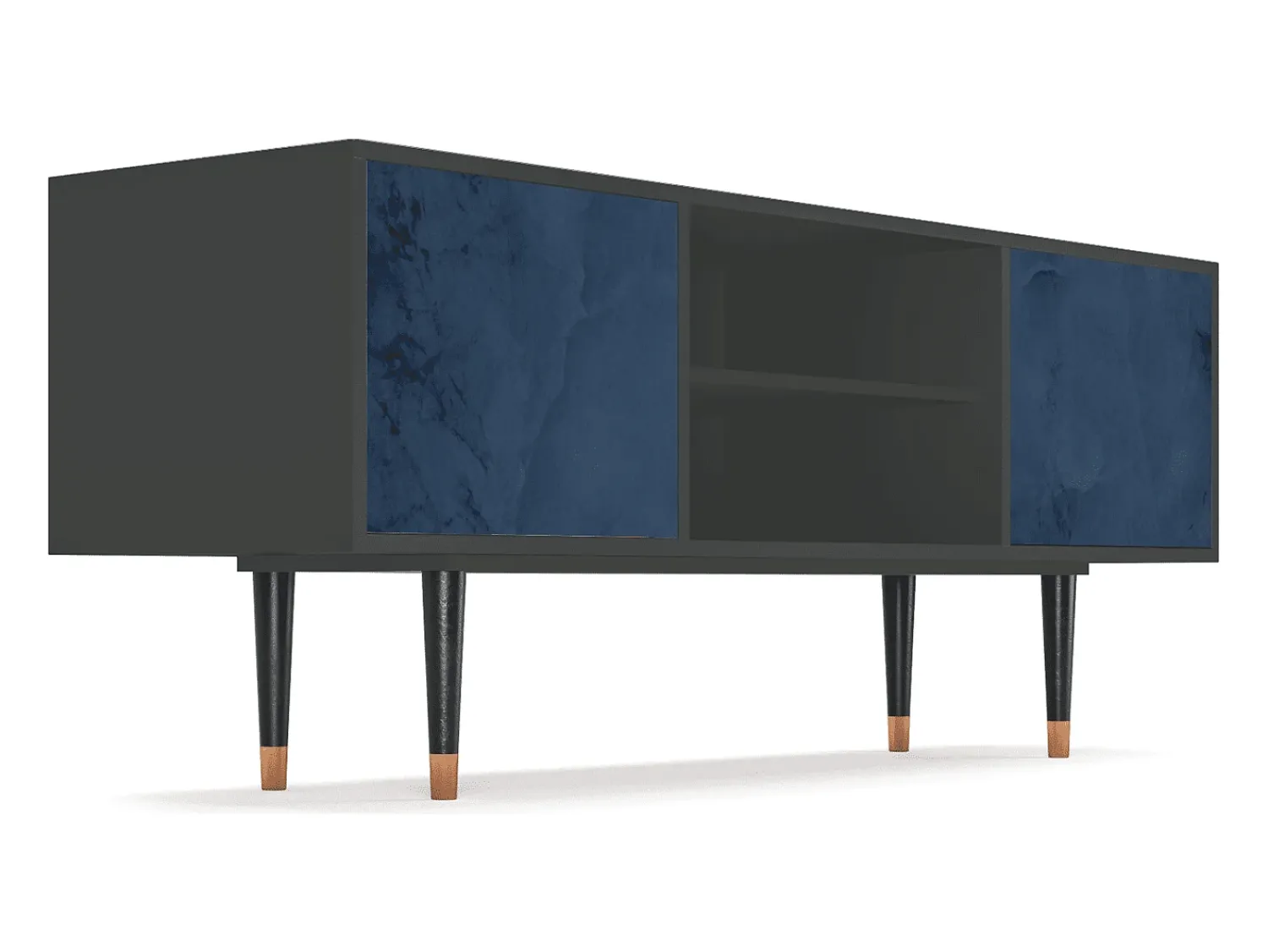 Móvel De Tv| Mueble de TV - 170х69х48 cm - T2 - Endless Galaxi, Antracite Cinza antracite