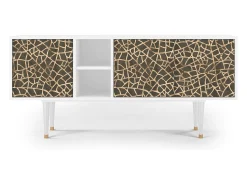 Móvel De Tv* Mueble de TV - 150х69х41 cm - T5 - Enlarged Leaf, Branco Bege