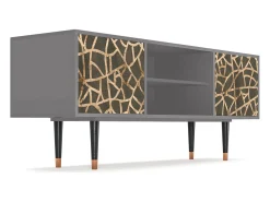 Discount Mueble de TV - 170х69х48 cm - T2 - Enlarged Leaf, Cinza Cinzento