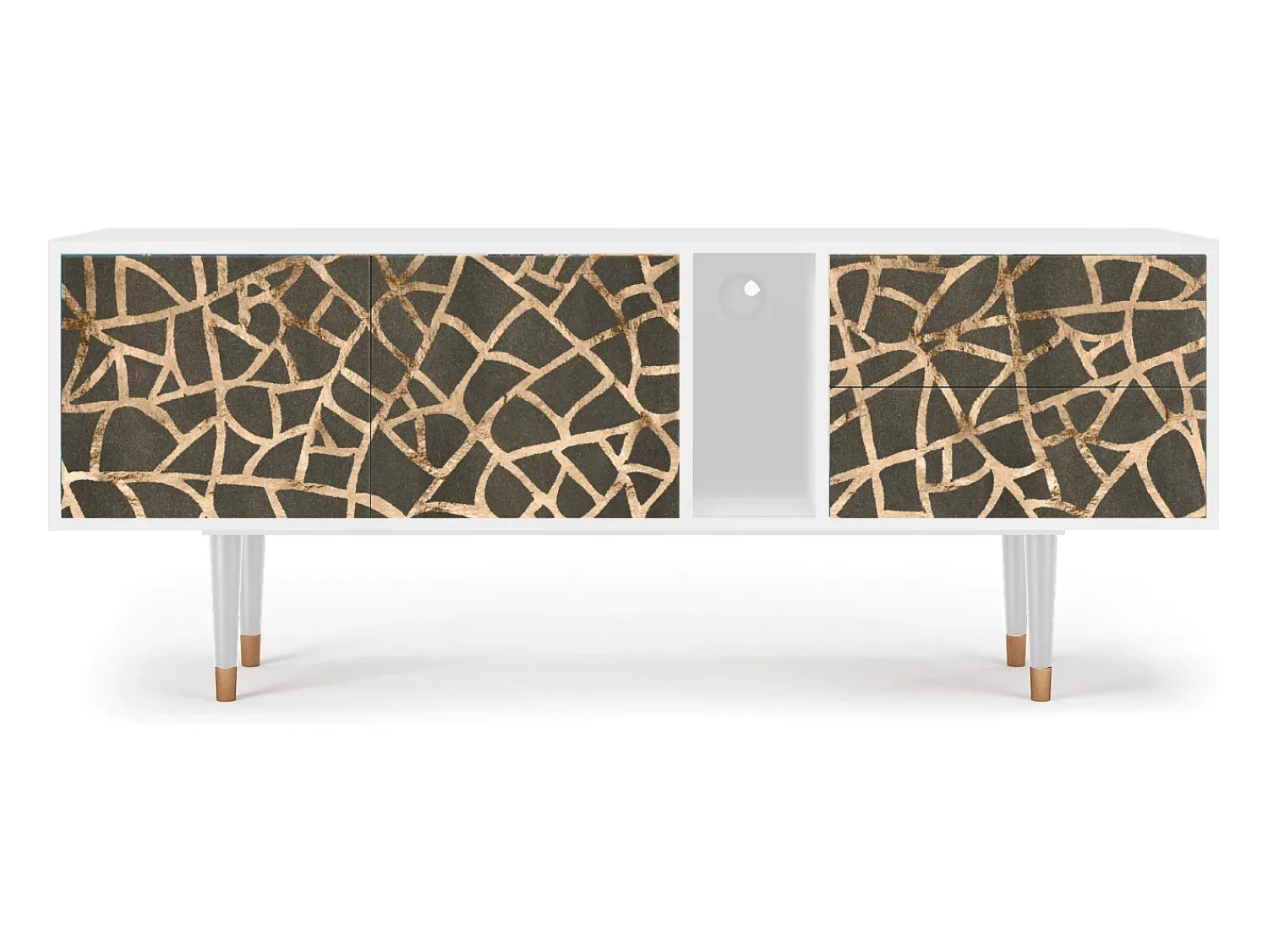 Mueble de TV - 170х69х48 cm - T1 - Enlarged Leaf, Branco^ Móvel De Tv