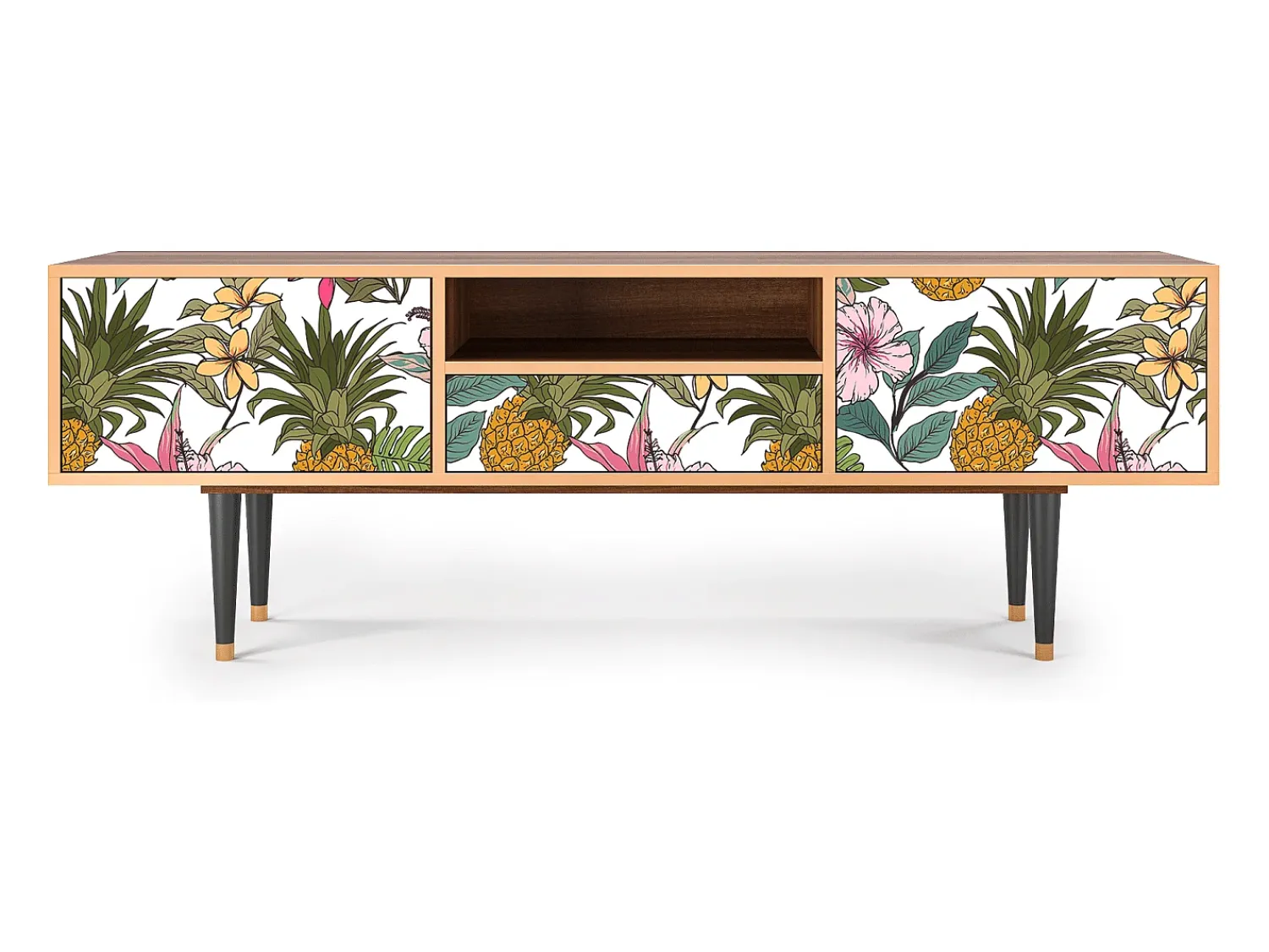 Móvel De Tv* Mueble de TV - 170х59х41 cm - T6 - Estival Fruit, Nogueira Castanho