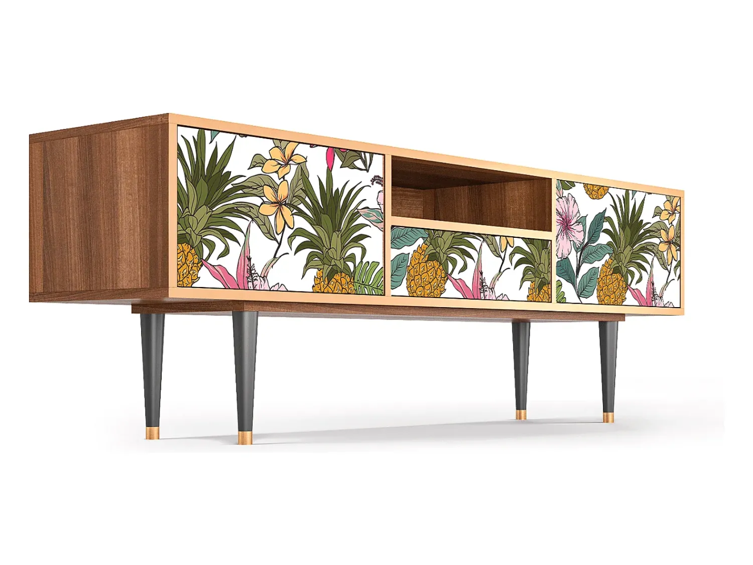 Móvel De Tv* Mueble de TV - 170х59х41 cm - T6 - Estival Fruit, Nogueira Castanho