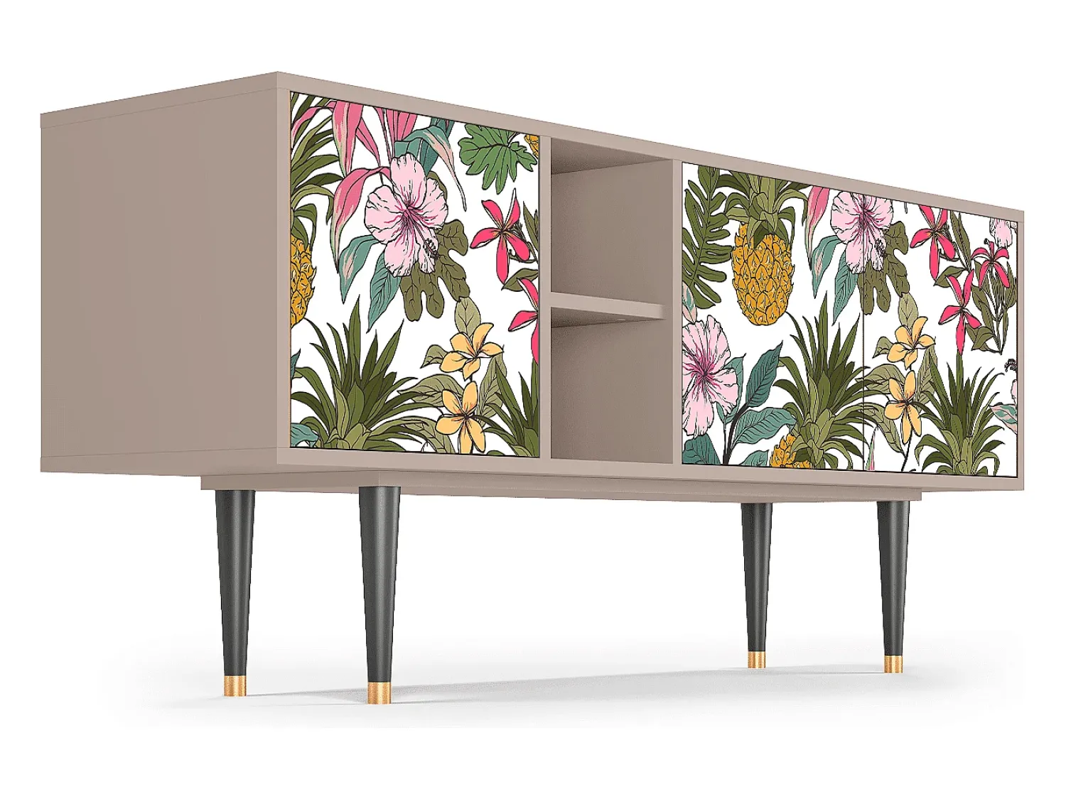 Móvel De Tv| Mueble de TV - 150х69х41 cm - T5 - Estival Fruit, Latte Bege