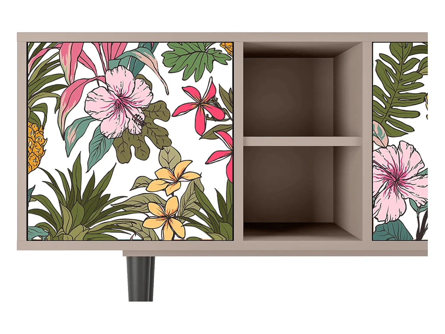 Móvel De Tv| Mueble de TV - 150х69х41 cm - T5 - Estival Fruit, Latte Bege
