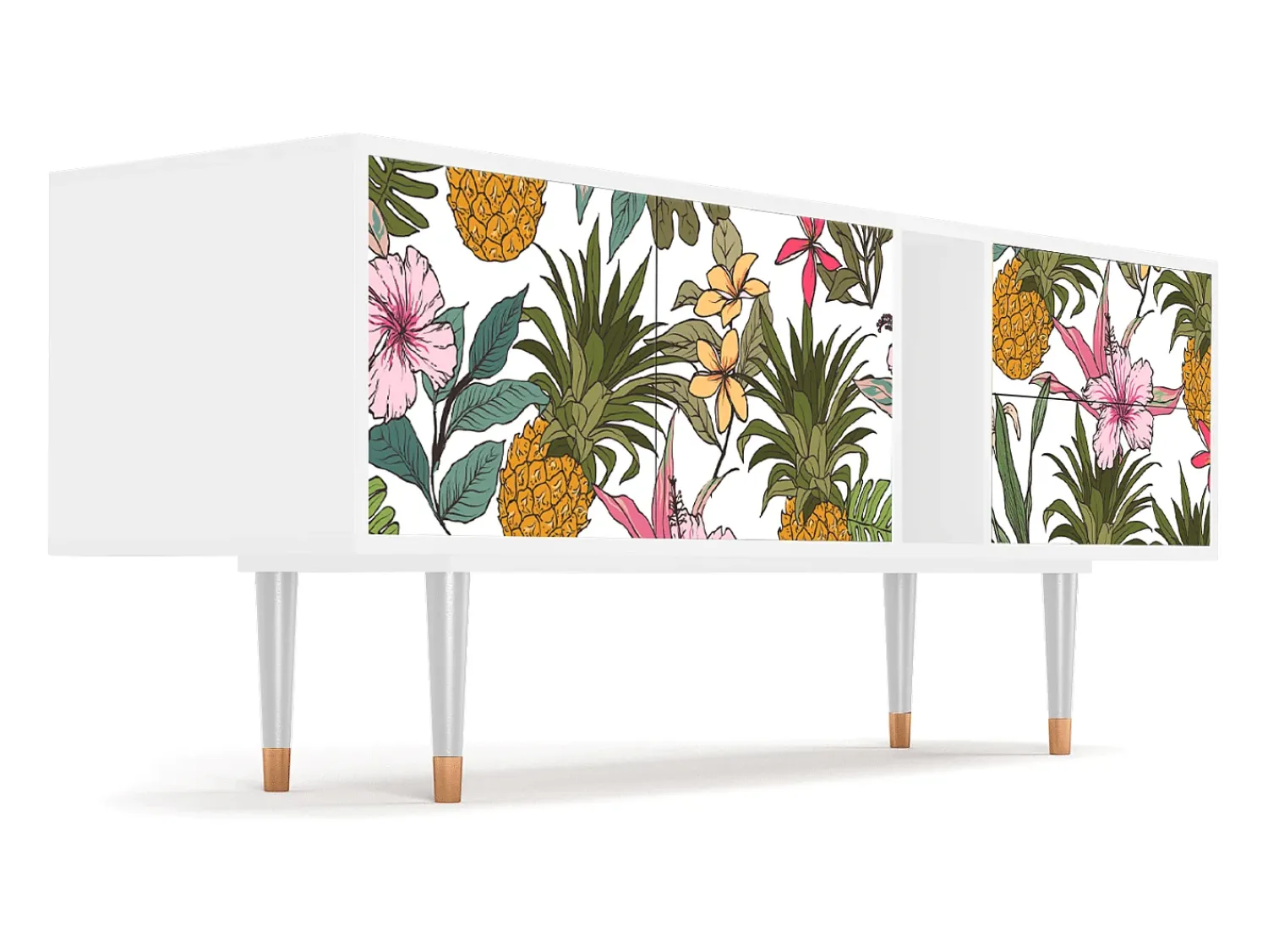 Móvel De Tv| Mueble de TV - 170х69х48 cm - T1 - Estival Fruit, Branco Bege
