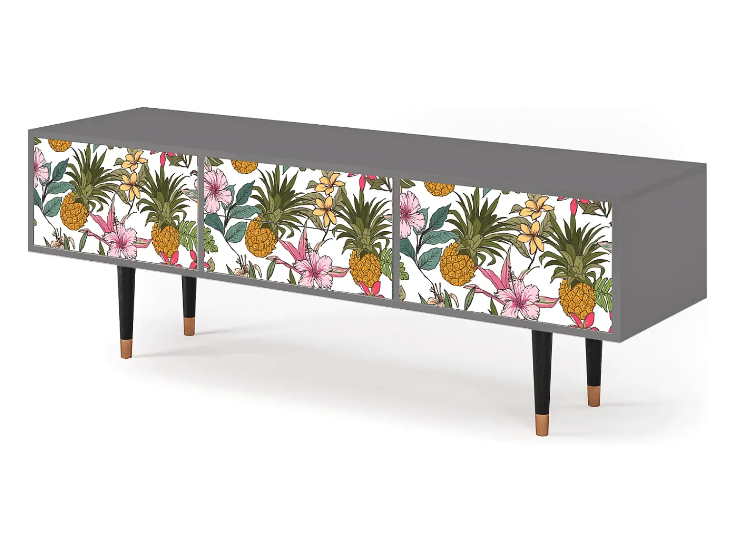 Móvel De Tv| Mueble de TV - 170х59х48 cm - T4 - Estival Fruit, Cinza Cinzento