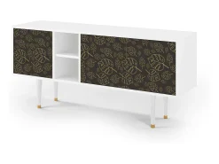 Móvel De Tv| Mueble de TV - 150х69х41 cm - T5 - Fall Of The Leaves, Branco Bege