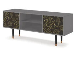 Móvel De Tv| Mueble de TV - 170х69х48 cm - T2 - Fall Of The Leaves, Cinza Cinzento