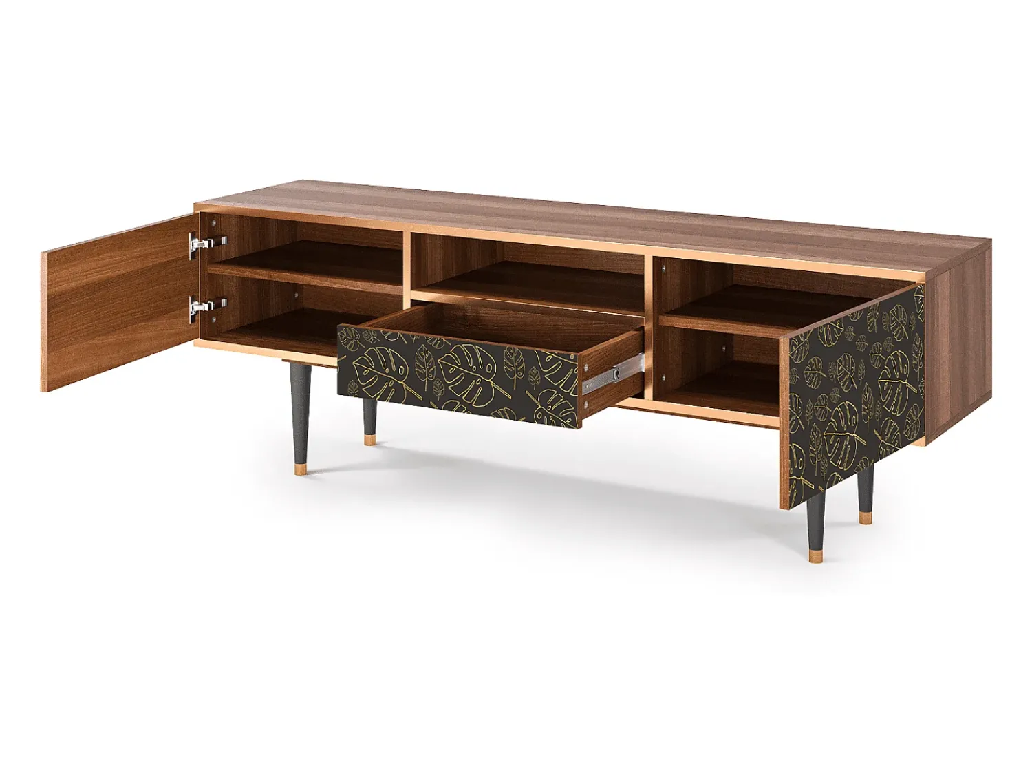 Mueble de TV - 170х59х41 cm - T6 - Fall Of The Leaves, Nogueira^ Móvel De Tv