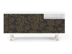 Mueble de TV - 125х56х41 cm - T7 - Fall Of The Leaves, Branco^ Móvel De Tv