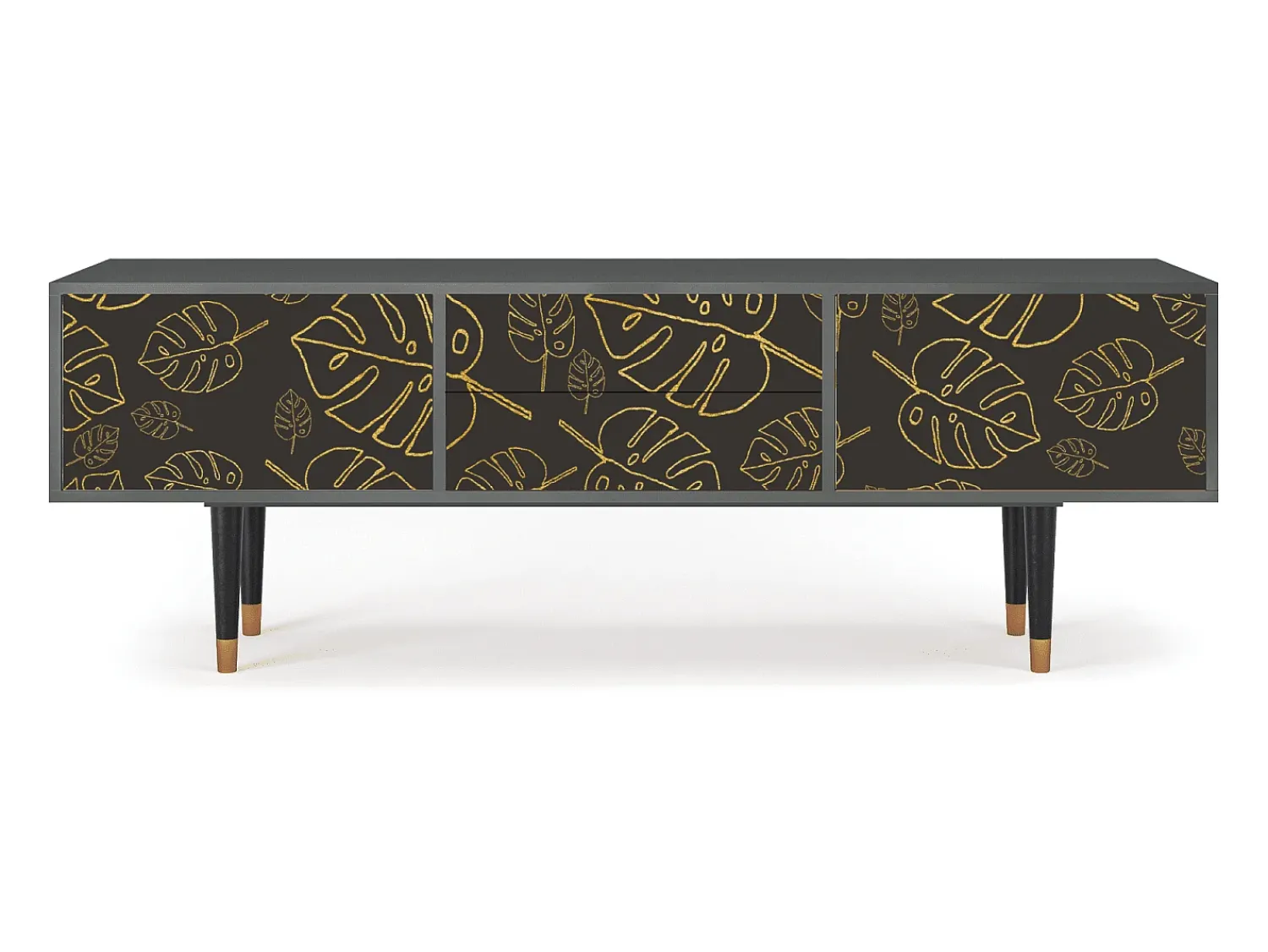 Online Mueble de TV - 170х59х48 cm - T4 - Fall Of The Leaves, Antracite Cinza antracite