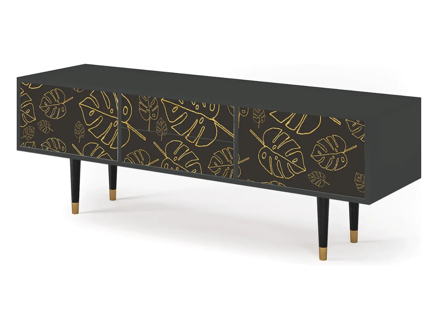 Online Mueble de TV - 170х59х48 cm - T4 - Fall Of The Leaves, Antracite Cinza antracite