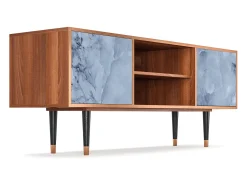 Móvel De Tv* Mueble de TV - 170х69х48 cm - T2 - Feather Ice, Nogueira Castanho