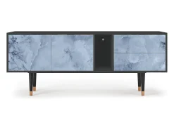 Móvel De Tv| Mueble de TV - 170х69х48 cm - T1 - Feather Ice, Antracite Cinza antracite