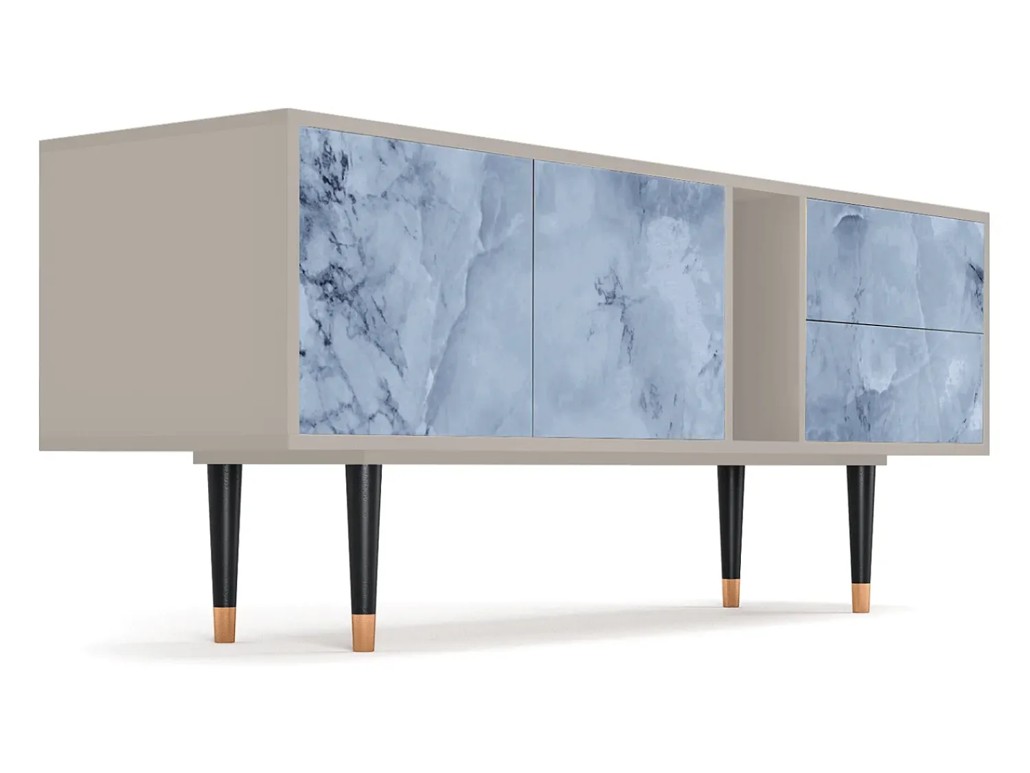Móvel De Tv| Mueble de TV - 170х69х48 cm - T1 - Feather Ice, Areia Bege
