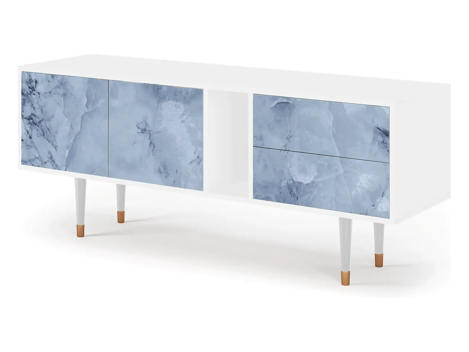 Mueble de TV - 170х69х48 cm - T1 - Feather Ice, Branco^ Móvel De Tv