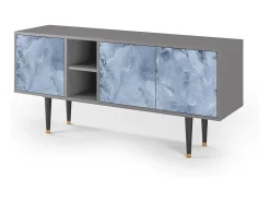Hot Mueble de TV - 150х69х41 cm - T5 - Feather Ice, Cinza Cinzento