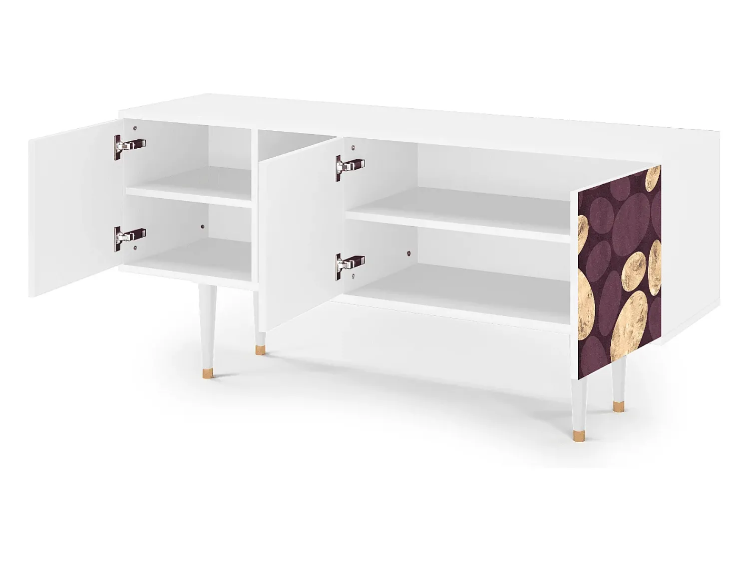 Móvel De Tv| Mueble de TV - 150х69х41 cm - T5 - Fine Wine, Branco Bege