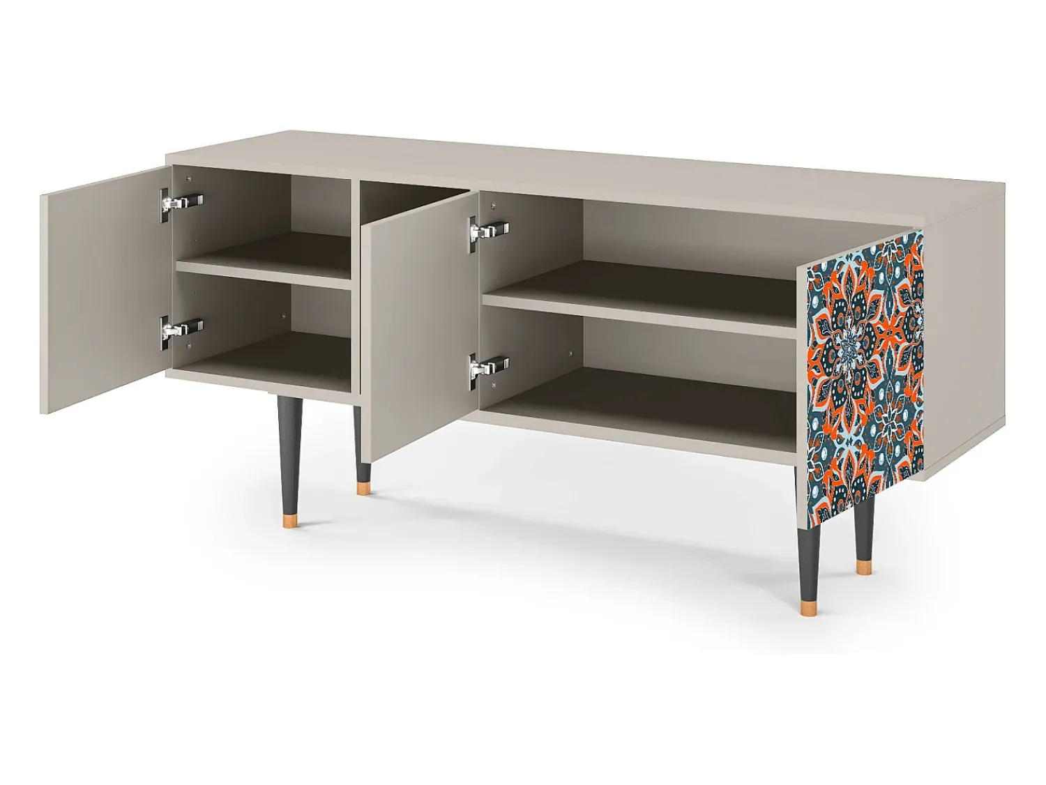 Clearance Mueble de TV - 150х69х41 cm - T5 - Fire Beetle, Areia Bege