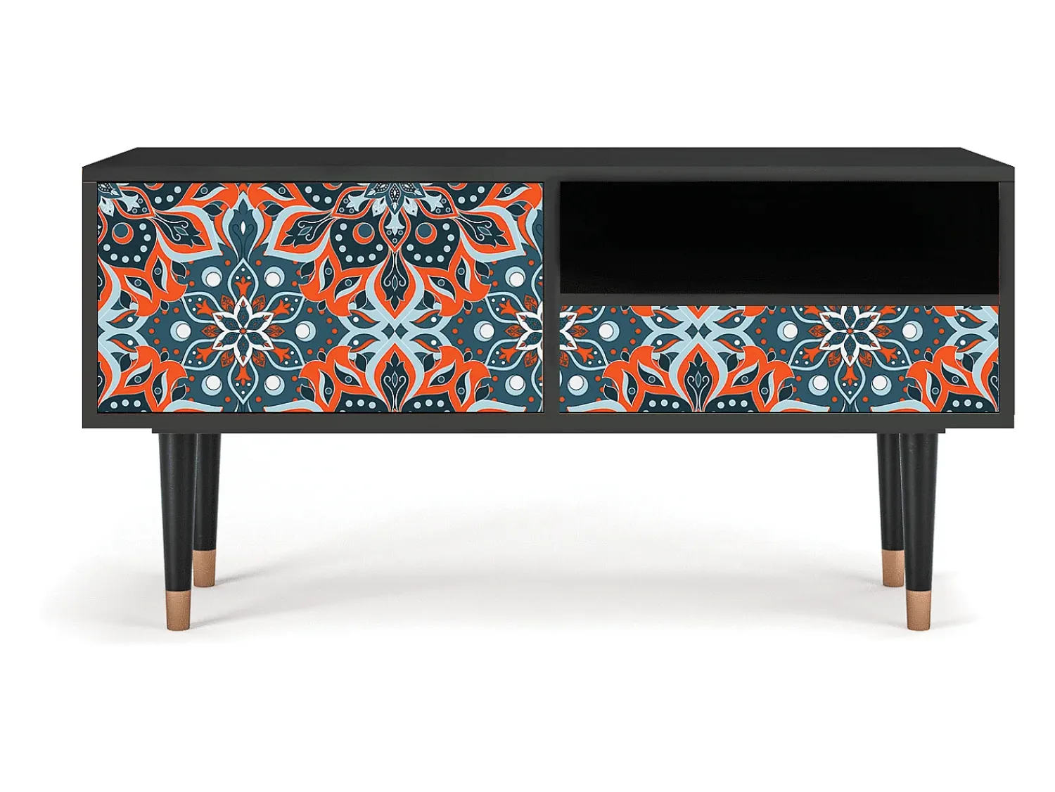 Móvel De Tv| Mueble de TV - 115х59х48 cm - T3 - Fire Beetle, Antracite Cinza antracite