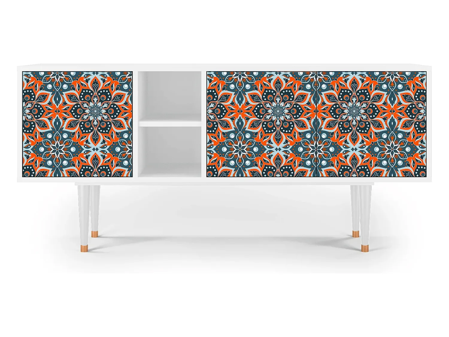 Mueble de TV - 150х69х41 cm - T5 - Fire Beetle, Branco^ Móvel De Tv