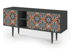 Móvel De Tv* Mueble de TV - 150х69х41 cm - T5 - Fire Beetle, Antracite Cinza antracite